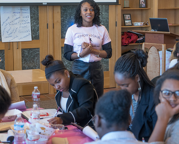 Students at the Black Women Lead Empower Aspire and Dedicate Summit.