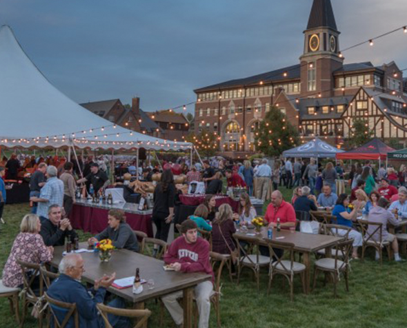 Attendees enjoy University of Denver homecoming and family weekend.